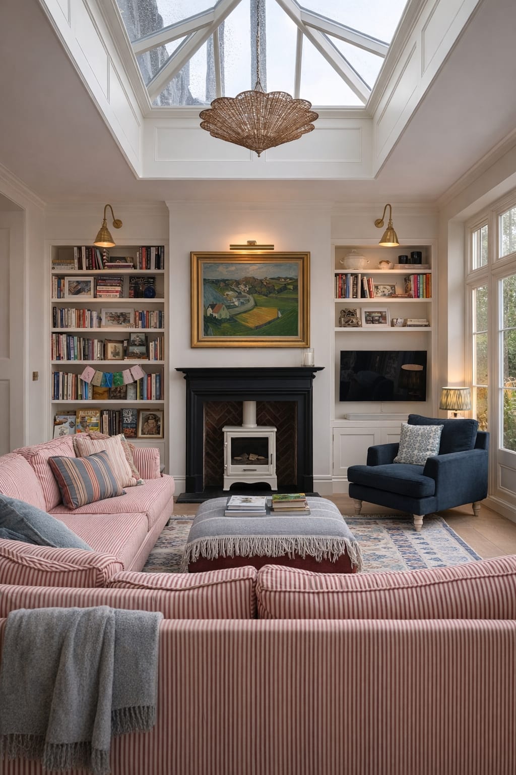 Finished living room renovation by OVK Construction